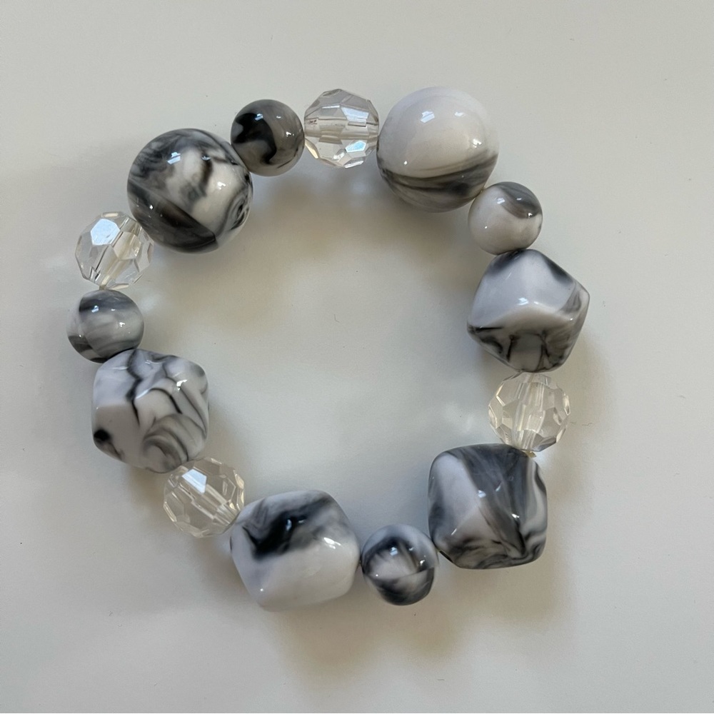 2/$20 Handcrafted Marble Print Beaded Bracelet